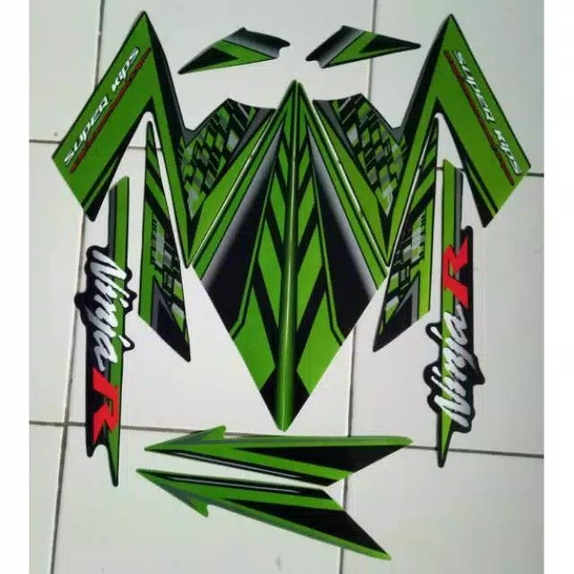 Promo Striping Stiker Kawasaki Ninja R 2015 Warna Hijau