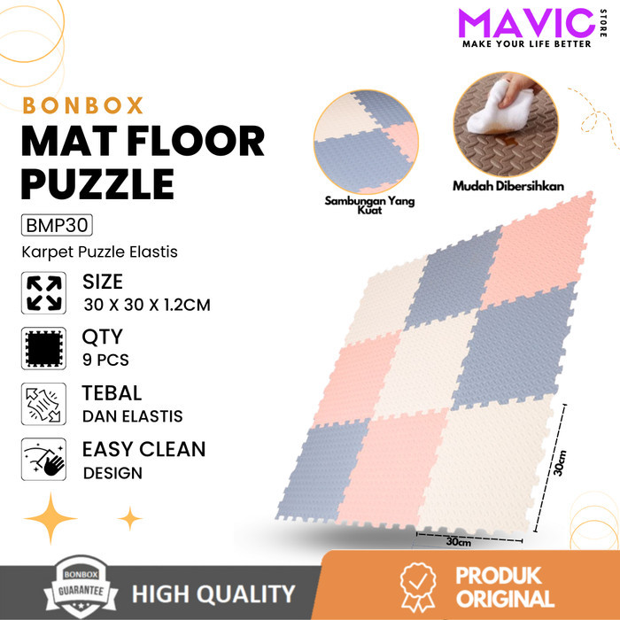 PROMO BONBOX BMP30 Matras Puzzle Alas Lantai Tebal 30x30CM Karpet Playmat