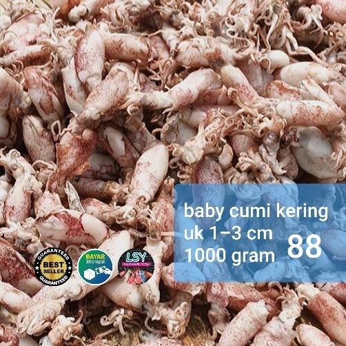 

IKAN ASIN BABY CUMI / CUMI REBUS KERING 88% 1KG