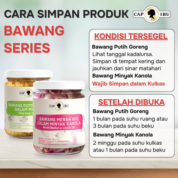 

[BAWANG SERIES] CAP IBU BAWANG PUTIH BAWANG MERAH DALAM MINYAK - BUMBU MASAK INSTAN PREMIUM