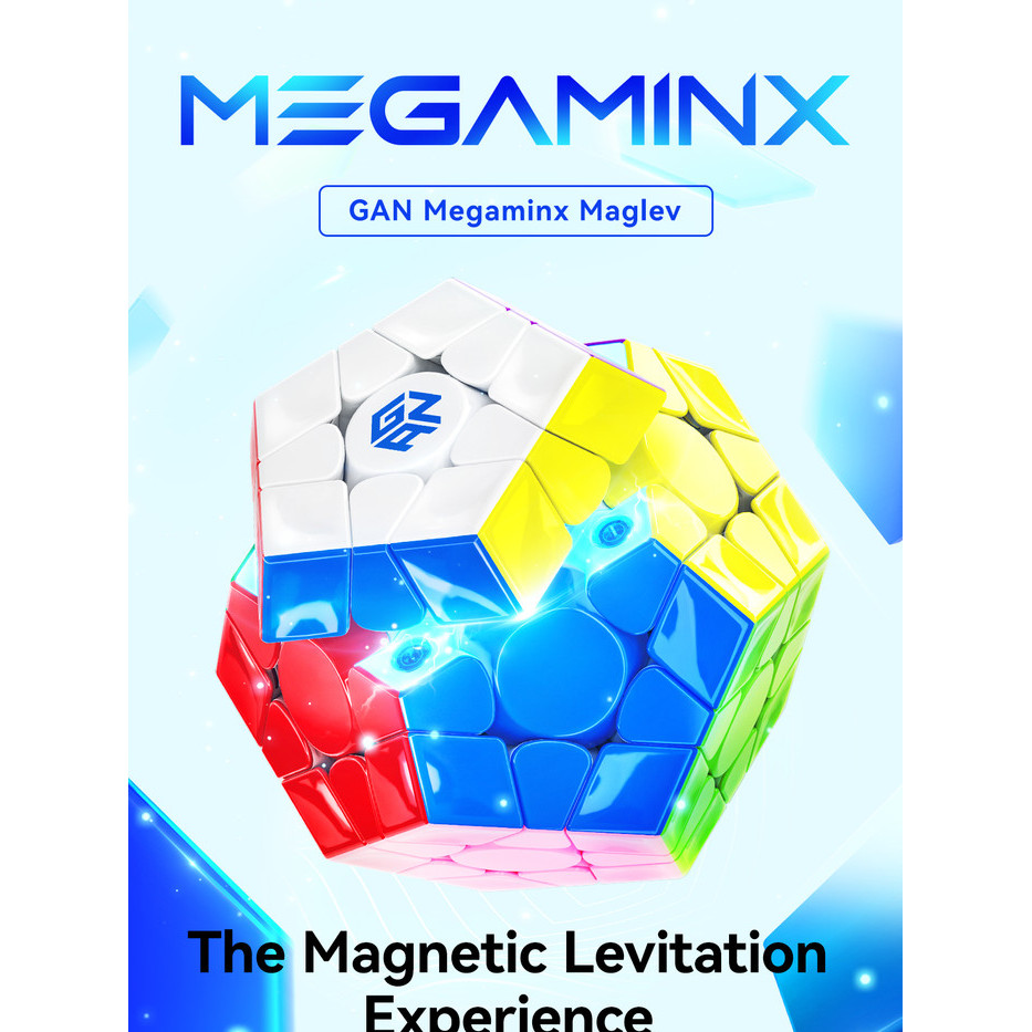 TERBARU Rubik Gan MAGLEV Megaminx M Magnetik 3x3x3 Ori Gan Megaminx M 3x3 Stickerless