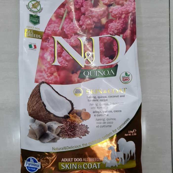 

FARMINA N&D QUINOA ADULT HERRING SKIN AND COAT 2,5KG