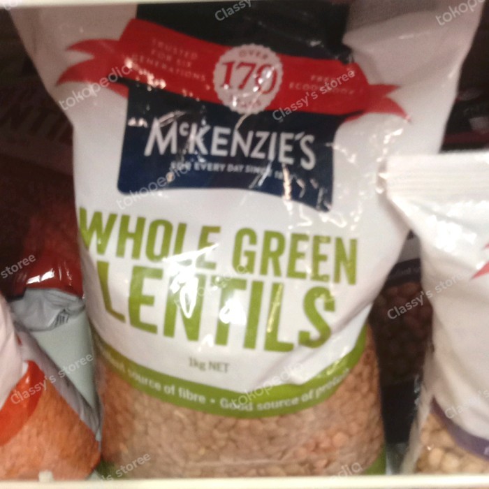 

MCKENZIE WHOLE GREEN LENTILS 1 KG