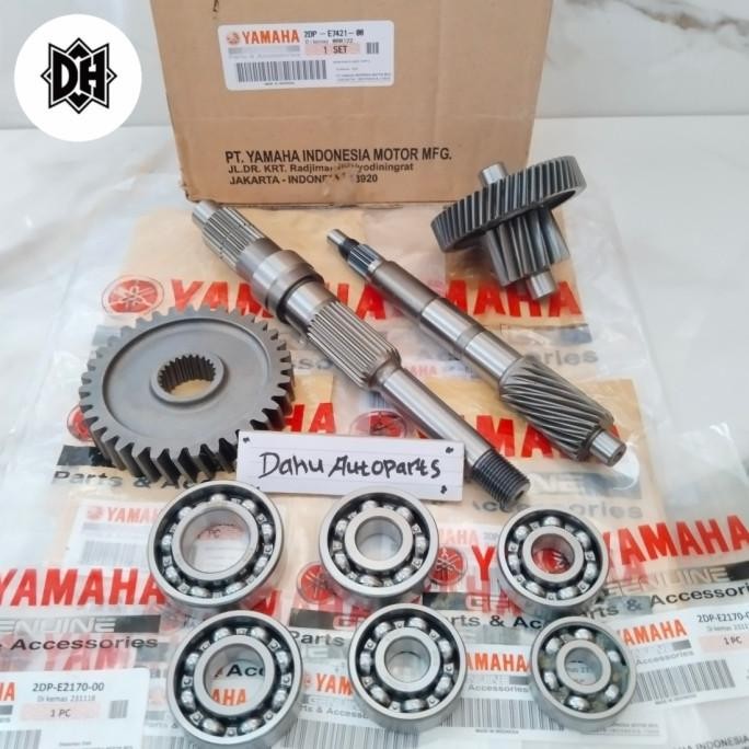 BEBAS ONGKIR - GIGI RASIO SET PLUS BEARING GIGI RASIO NMAX OLD NMAX NEW KODE 2DP ORI