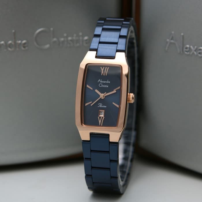 ALEXANDRE CHRISTIE AC 2455 WANITA ROSEGOLD BLUE ORIGINAL