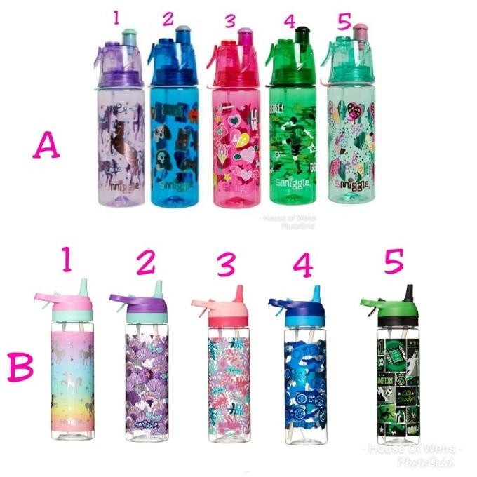 SMIGGLE GRINS SPRITZ DRINK BOTTLE - BOTOL MINUM SMIGGLE