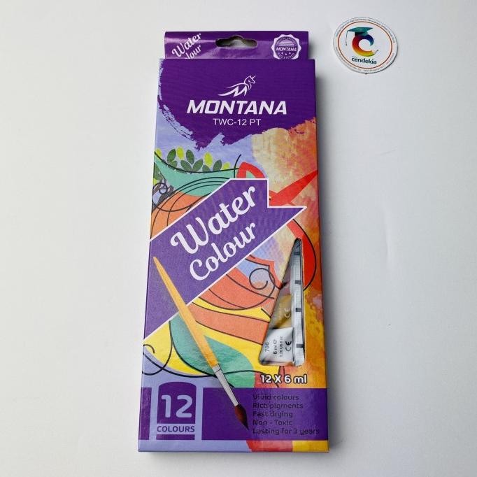 

siap kirim] Cat Air Water Colour MONTANA 12 warna x 6ml TWC-12 PT