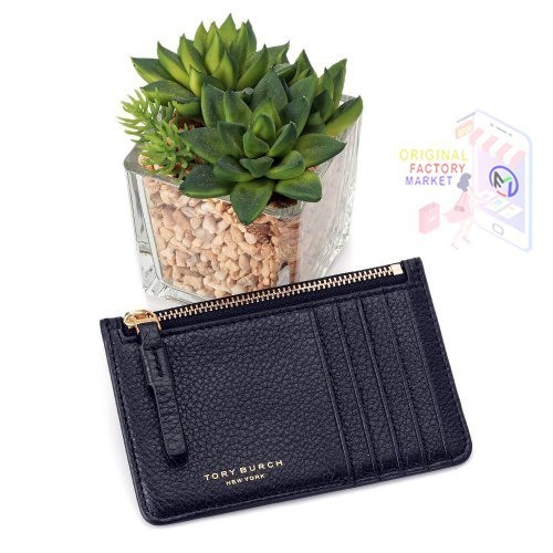 

DOMPET Perry Top Zip Card Holder Case in Black