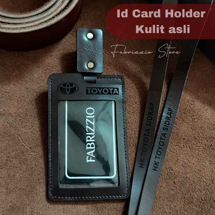 

id card holder free logo kulit asli