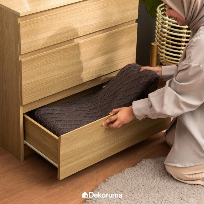 Moku Lemari Laci Kayu 3 Susun Drawer Terbaru 100 % Original