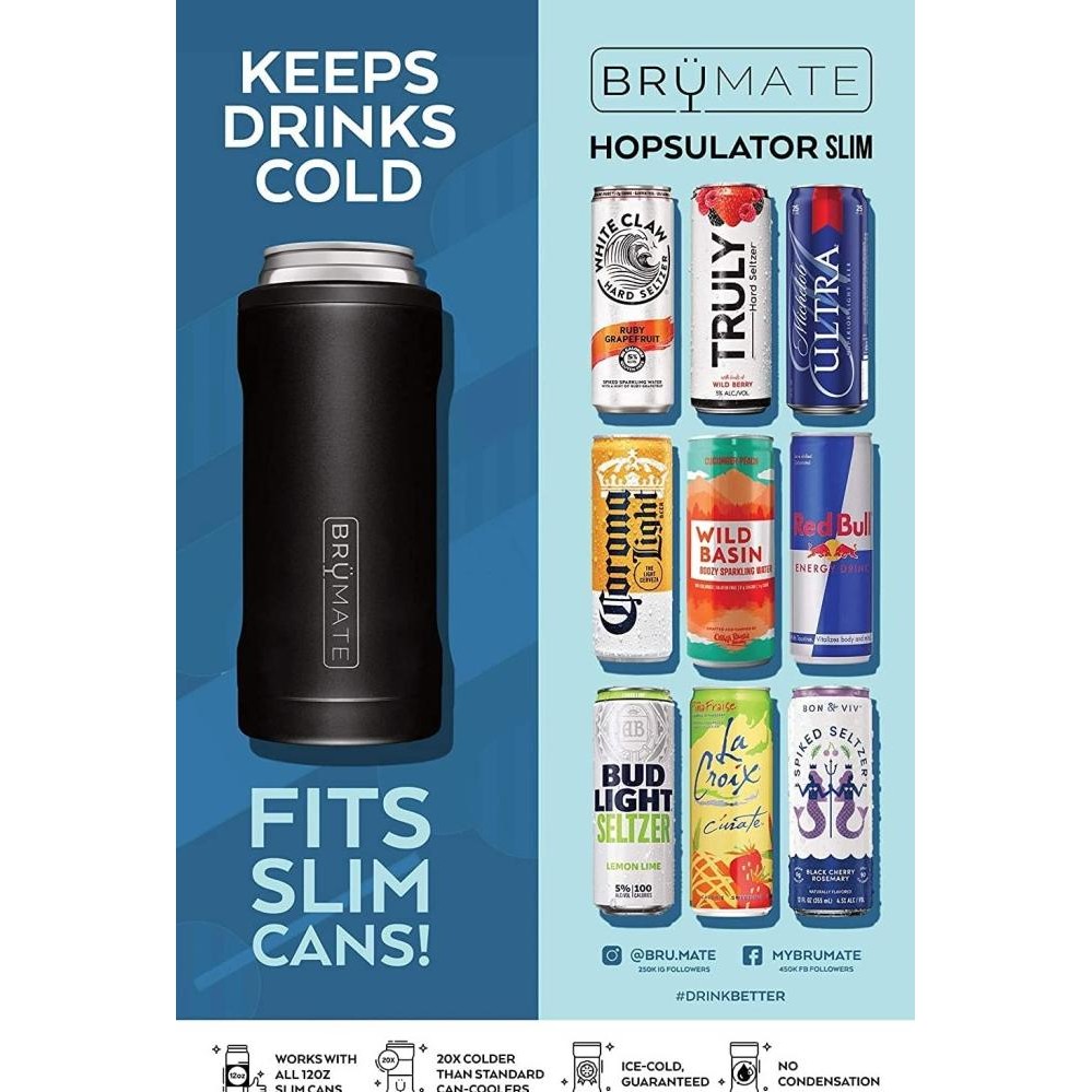 

BrMate Hopsulator Slim Double-Walled Stainless Steel Insulated Can ___chioma