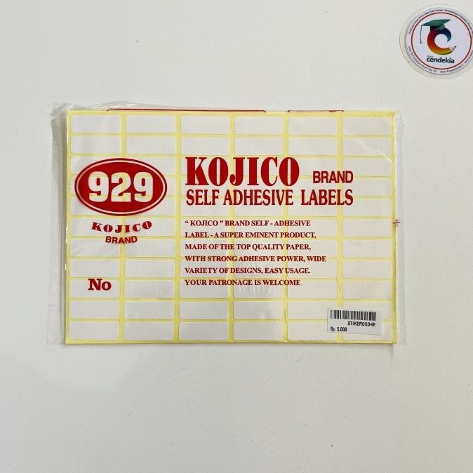 

] Stiker Label Adhesive No. 123 12x30 mm