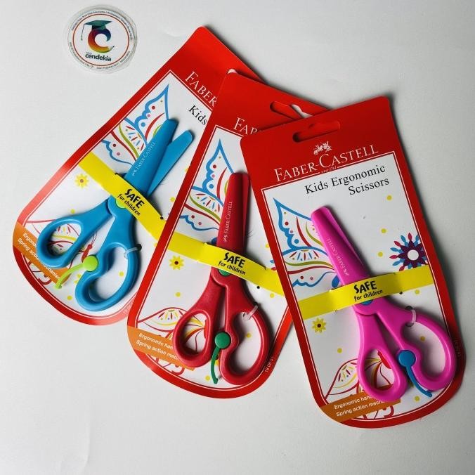 

best seller] Gunting FABER CASTELL Kids Ergonomic Scissors