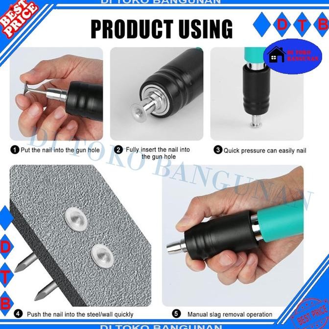

Promo Mini Stampset Mesin Stamp Alat Tembak Paku Beton BELTER Nail Gun COD