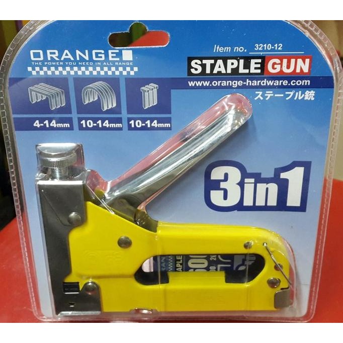 

Promo 3 in 1 ORANGE Stapler Gun / Tembak Gun Tacker 4mm s/d 14mm COD