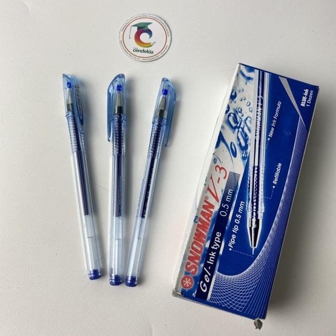 

paling diminati] Pulpen SNOWMAN V3 0.5mm biru