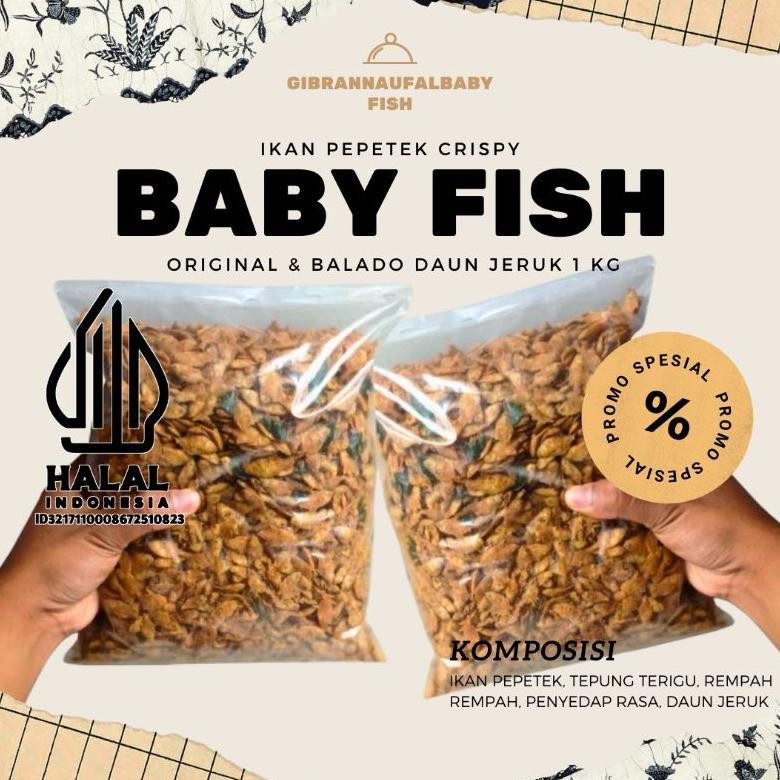 

Baby fish Ikan pepetek crispy 1 kg gurih & renyah daun jeruk