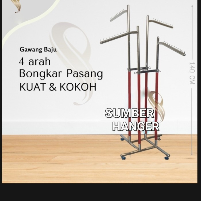 HOT SALE Gawang gantungan 4 arah Gawang baju 4 arah