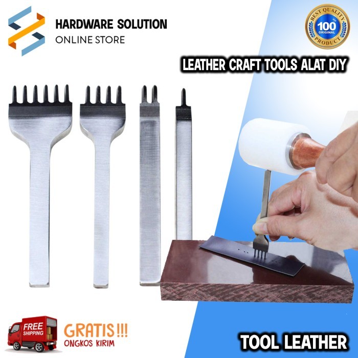 

Leather Craft Tools Alat DIY Kulit Hole Punches Stitching Tool Leather