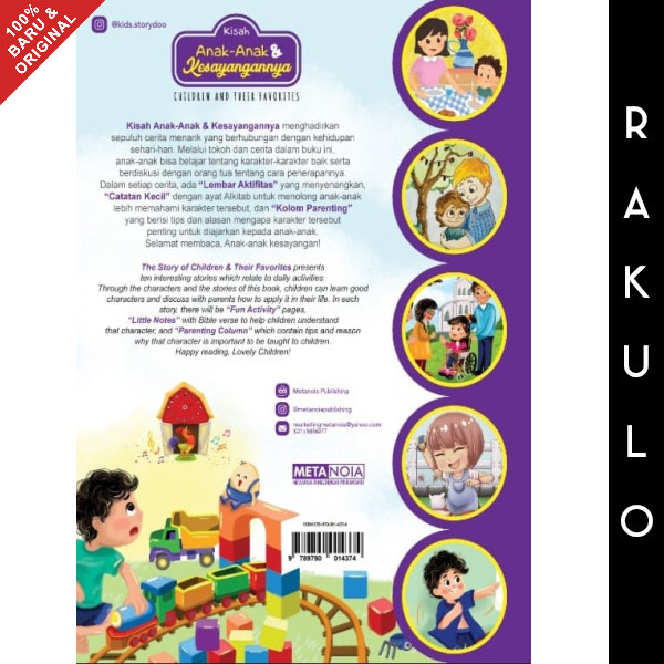 BUKU CERITA AKTIVITAS ANAK KRISTEN KISAH ANAK-ANAK & KESAYANGANNYA