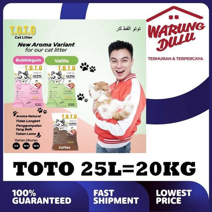 Grosir Pasir Kucing Gumpal Wangi Toto 20Kg (Ekspedisi)