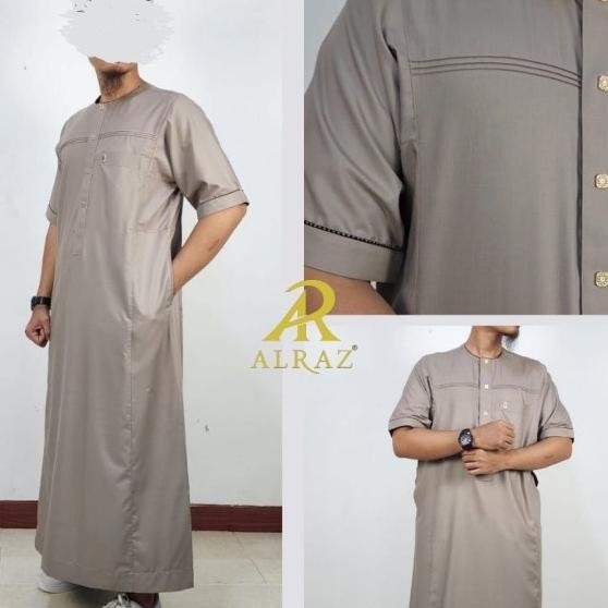 Gamis Alraz Oblong Lengan Pendek Al Raz Premium Terlaris