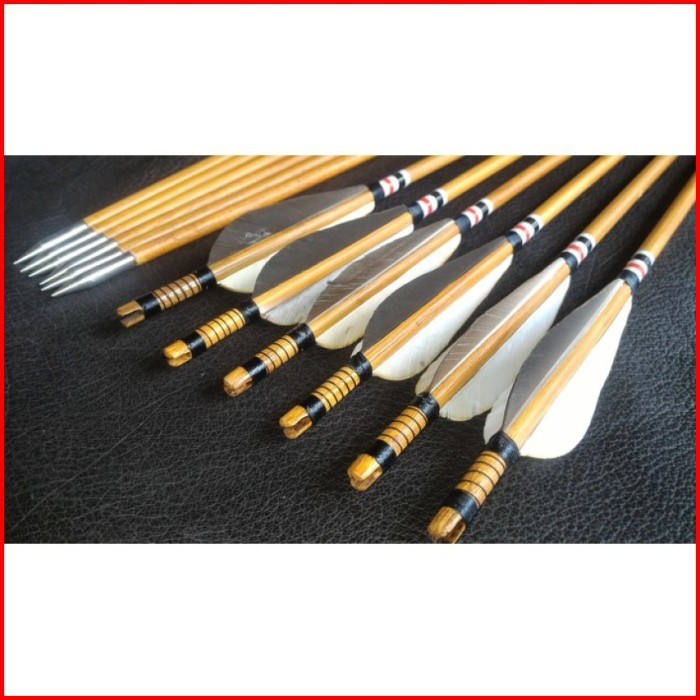 Arrow Bambu 7mm Isi 6 pcs Kayu Petung Anak Panah Bambu Bukan Fiber A