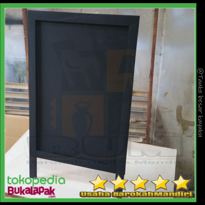 

full blackboard papan tulis kapur standing size 50X25cm blackboard