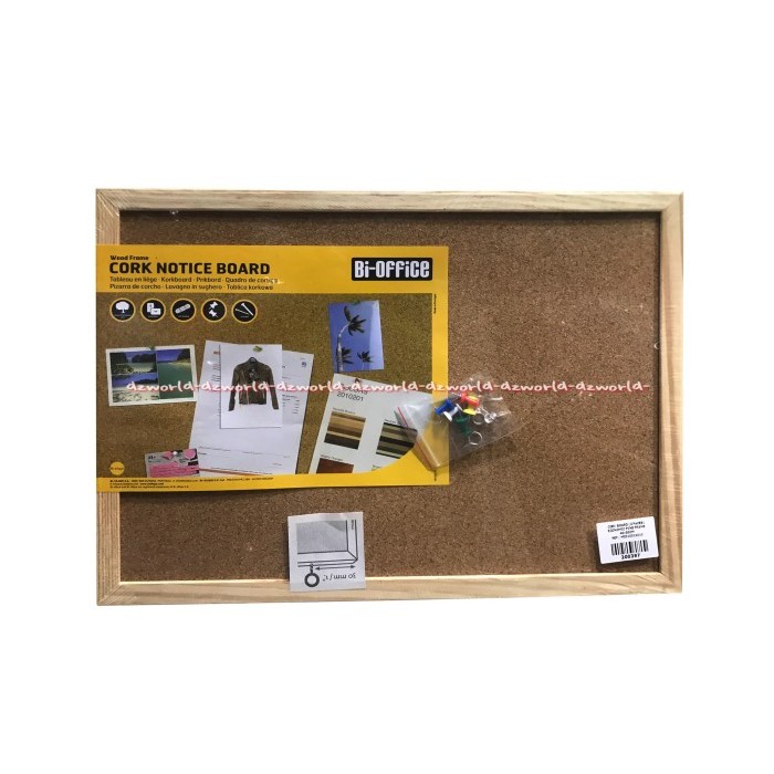 

TERBARU! Cork Notice Board 40X30cm Papan Fibre Mading Kayu Papan Gabus Madding