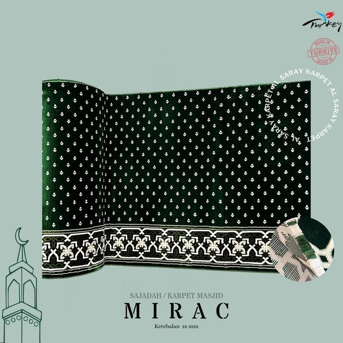 Karpet Masjid Turki Meteran/Karpet Sajadah Permeter Import Turki Mirac terlaris