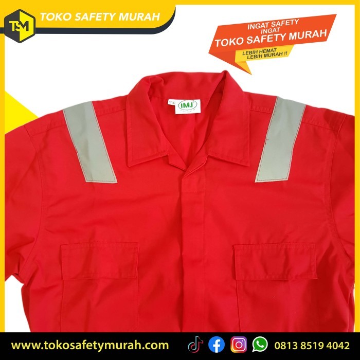 WEARPACK Terusan Safety IMJ Merah / Wearpack Safety Bahan Tebal