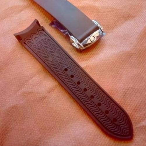 22mm Omega Seamaster Curved Rubber Strap Tali jam karet omega
