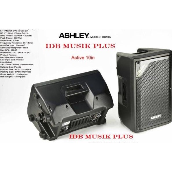 Speaker Aktif 10 inch Ashley Db10a Db 10a Original Ashley Terlaris