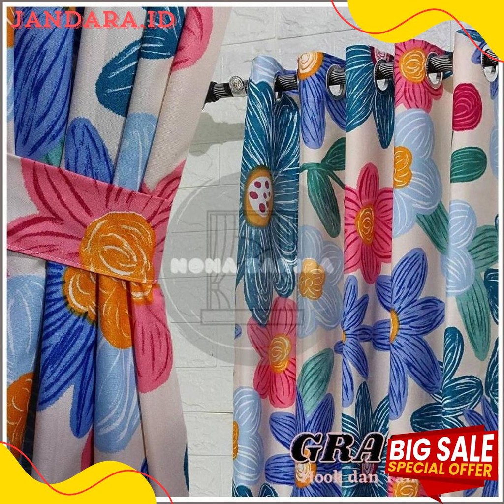 Gorden Shabby Pintu Jendela Minimalis Hordeng Aesthetic Diskon Setengah Harga