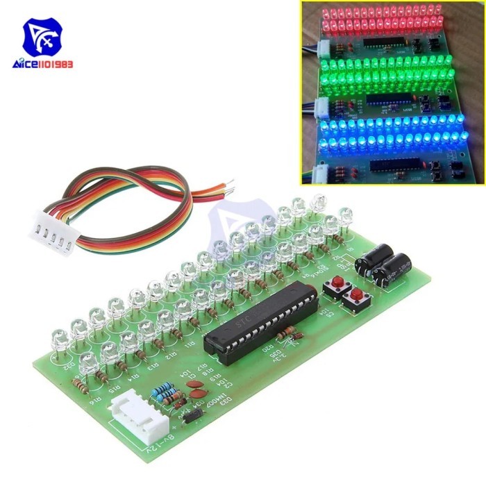 diymore Solderless VU Meter Module 16 LED Dual Channel Audio Level