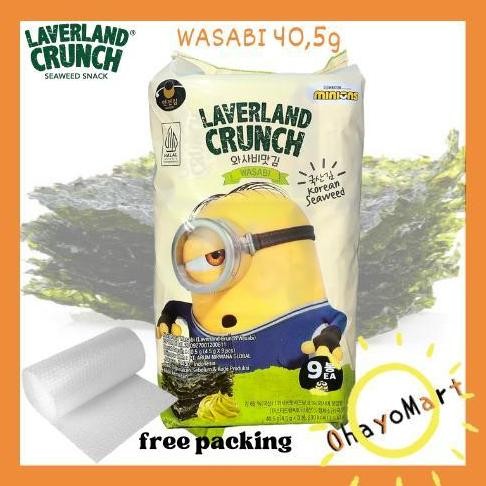 

Manjun Laverland Crunch Wasabi/ Snack Korean Seaweed Wasabi Flavor 40,5g