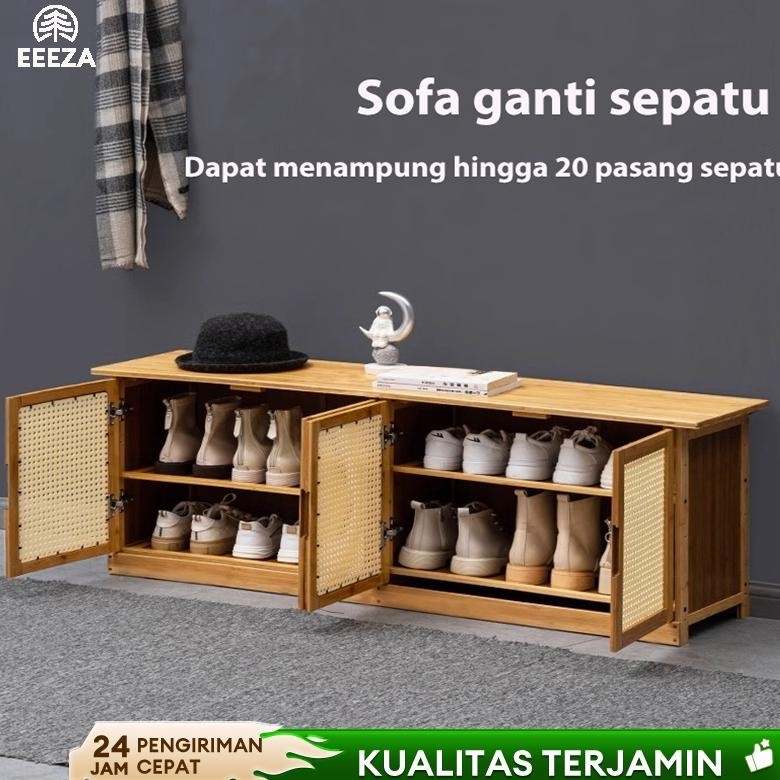 TON>> RAK SEPATU / RAK SEPATU DUDUK SOFA / RAK SEPATU DAN BANGKU MULTIFUNGSI/LEMARI SEPATU DENGAN DU