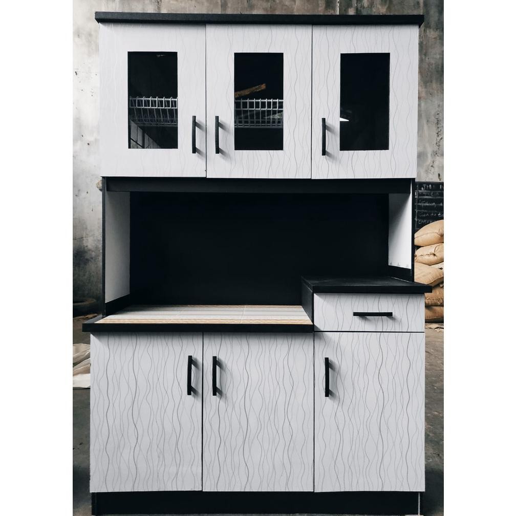 risto promo  lemari sayur 3 pintu kayu rak dapur piring nimalis khusus bandung cimahi dsk kitchen se