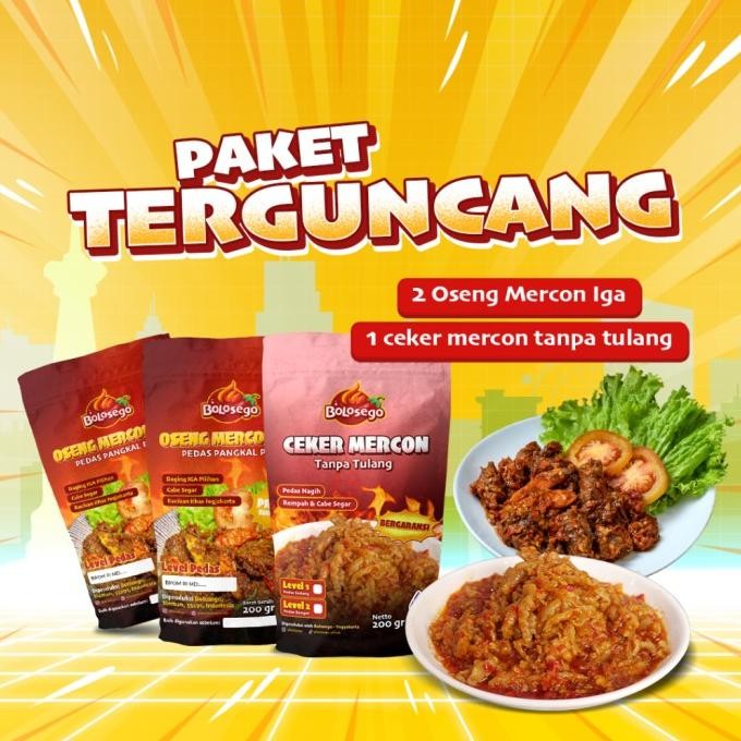 

Paket Terguncang, 2 Iga Mercon dan 1 Ceker Mercon, Bolosego