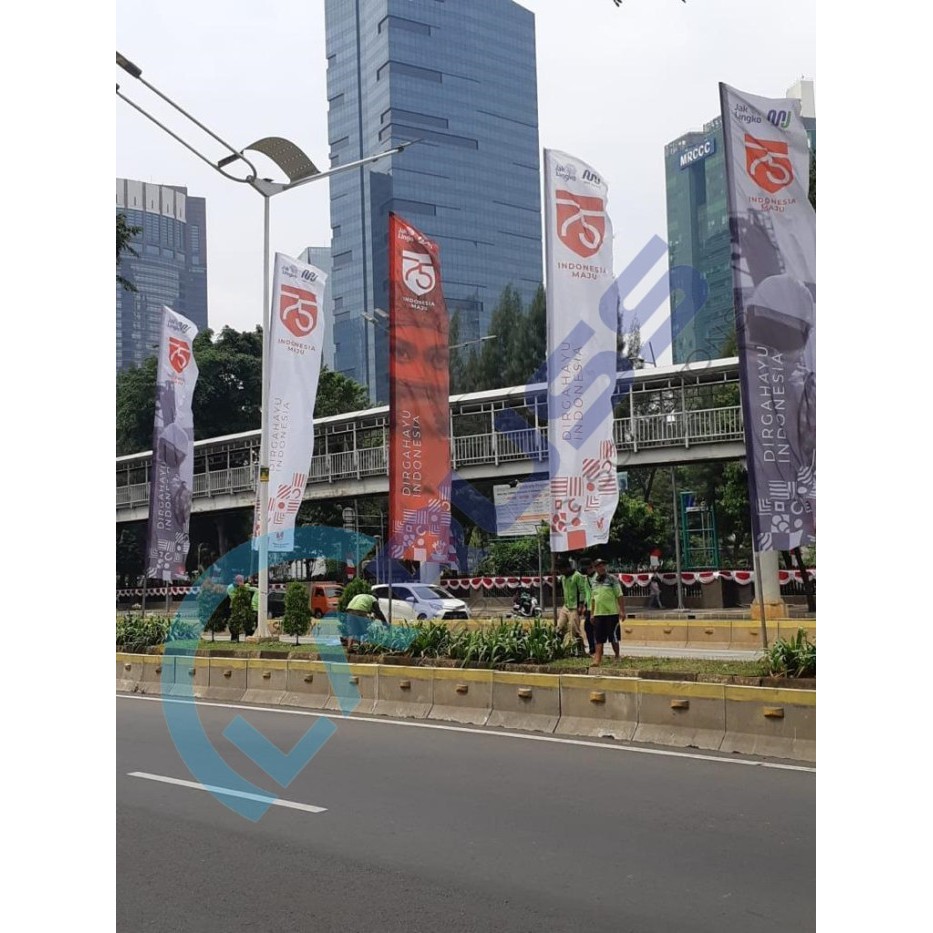 TERBARU Cetak umbul-umbul kain custom