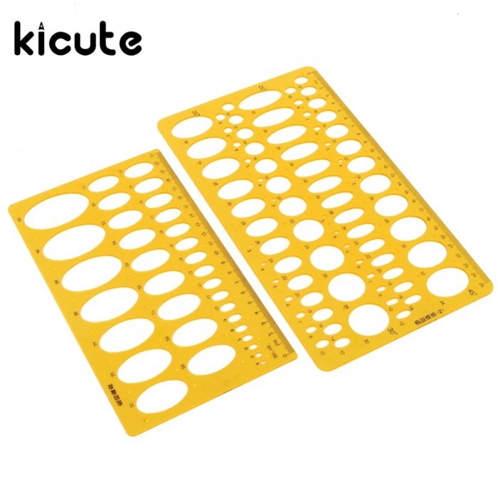 

KiCute Penggaris Bulat/Elips/Oval Panjang 21/25cm untuk Gambar