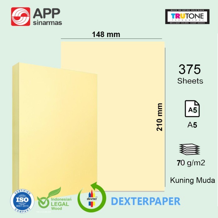 

KERTAS HVS A5 70 GSM WARNA KUNING KERTAS RESI INVOICE SETARA SIDU