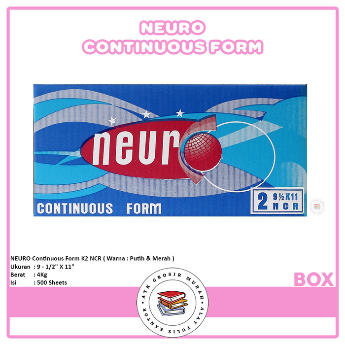 

Kertas Komputer / Continous Form 91/2 x 11 2 Ply ( K2 Neuro ) NCR