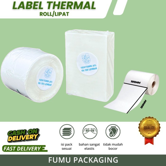 

HOT SALE! Kertas Label Thermal / Stiker Barcode Thermal Olshop 100x150mm Grosir
