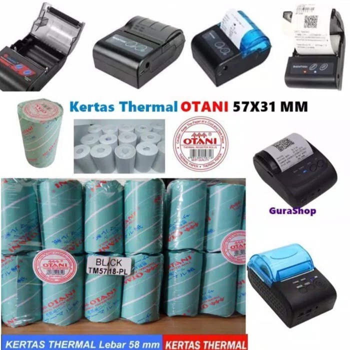 

HOT SALE! Kertas Struk thermal 57 x 30 / 57x30 Otani isi 100 Roll
