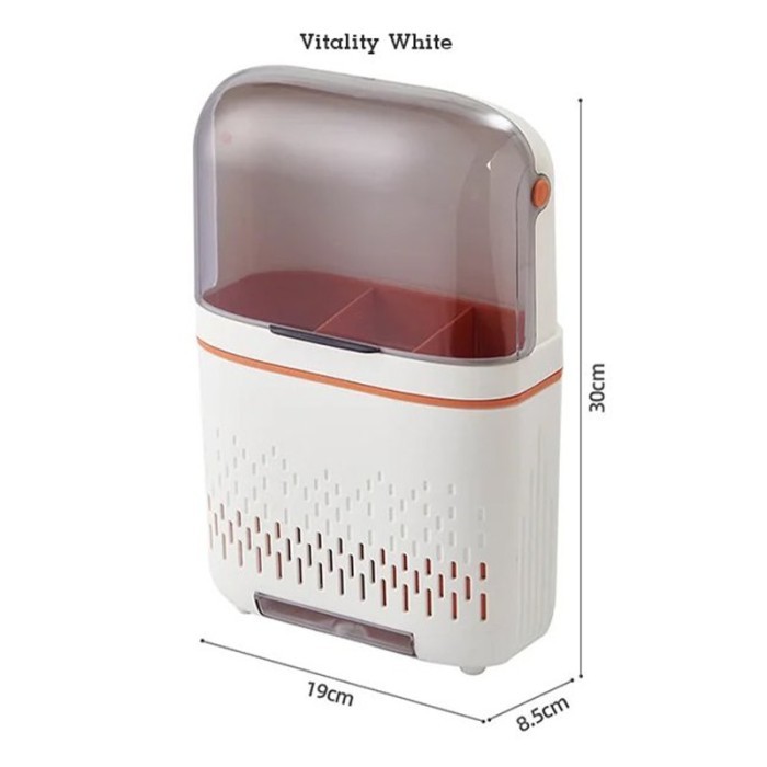 Tempat Sendok Garpu Tertutup Gantung Cutlery Holder Kitchen Organizer