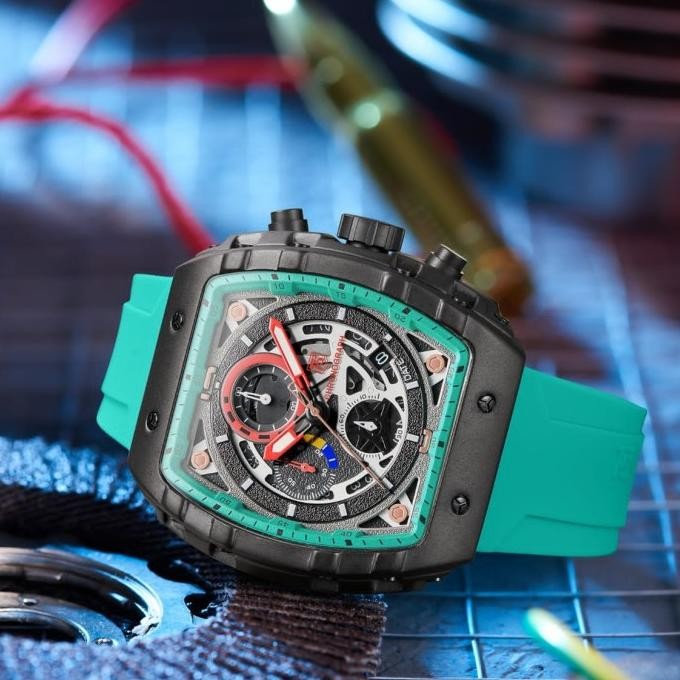 Jam Tangan Pria Original Chronograph T5 H 3905G Black Red Terlaris