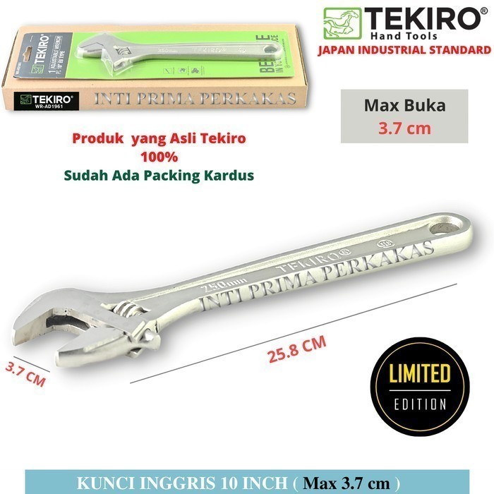 KUNCI INGGRIS TEKIRO 10" KUNCI BACO ADJUSTABLE WRENCH TEKIRO 10 INCHI