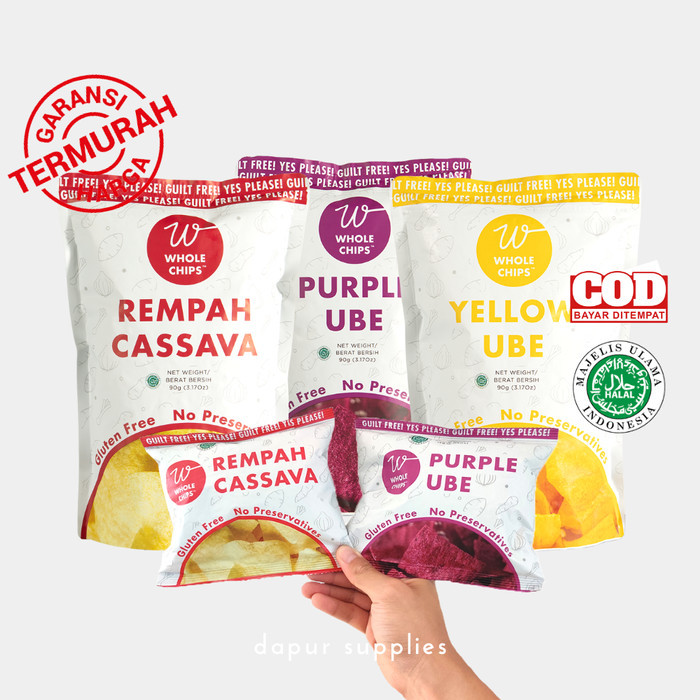 

Keripik Ubi dan Singkong Gluten Free Asli / Whole Chips Halal Non MSG