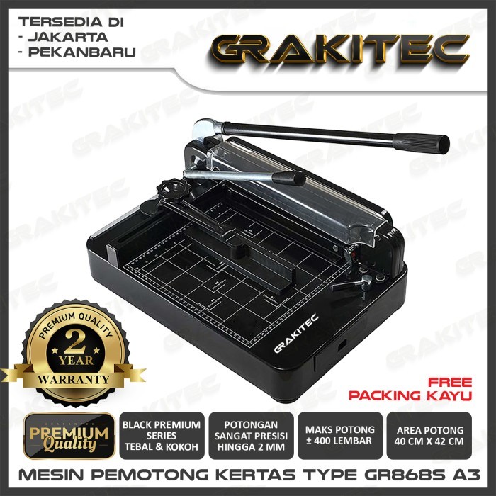 

TERBARU! Mesin Pemotong Kertas 1 Rim Grakitec Type GR868s A3
